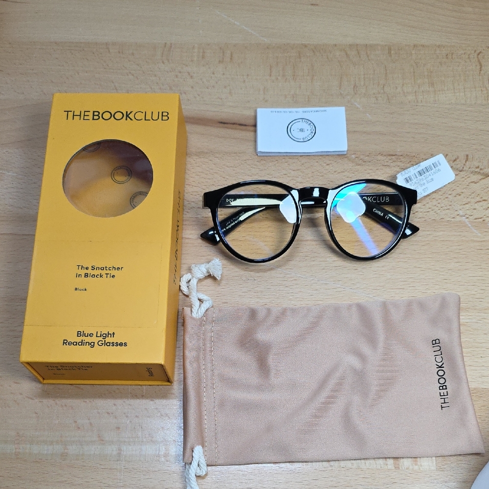 Black Blue Light Reading Glasses The Book Club +2.50